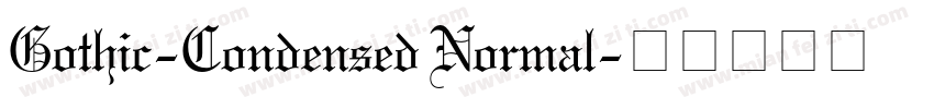 Gothic-Condensed Normal字体转换